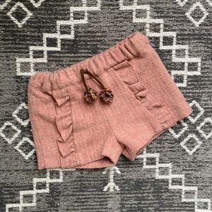 Zara shorts girl ruffle pom pom shorts size 9-12 months